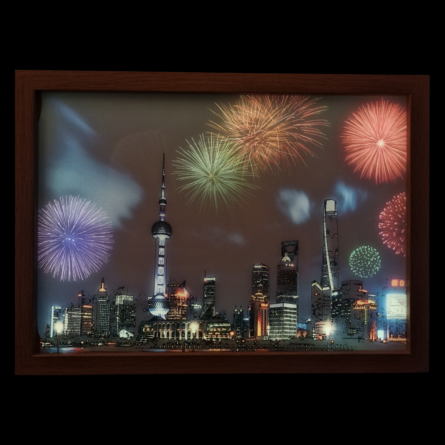 Feu d'artifice sur Shanghai